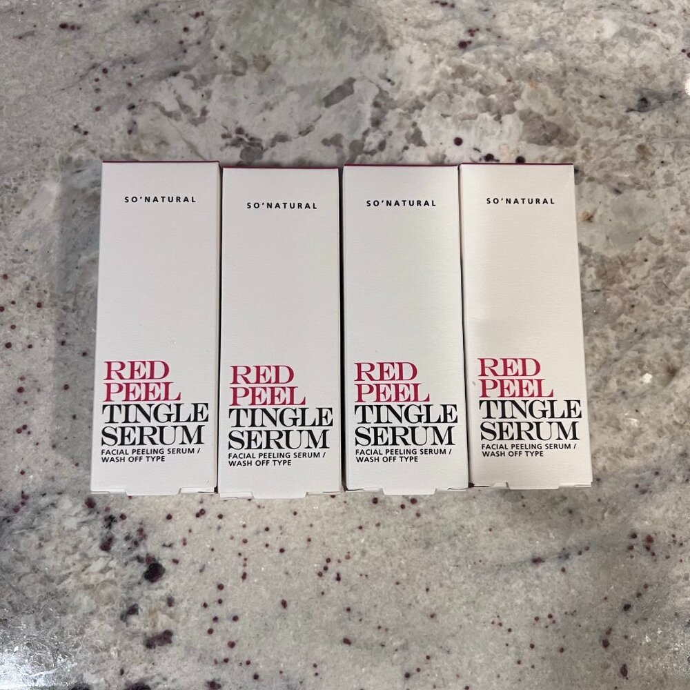 So Natural Red Peel Tingle Serum w/Alpha Hydroxy Exfoliating Face Serum 35ml NEW